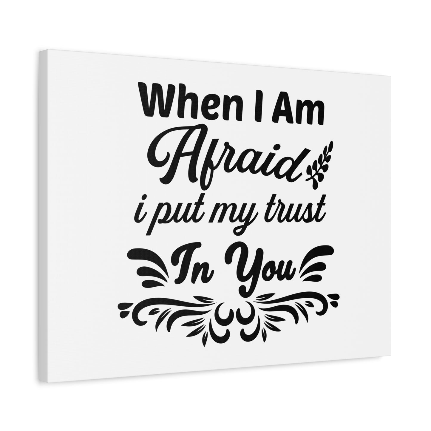 Scripture Canvas I Put My Trust In You Psalm 9:10 Leaves Christian Wall Art Bible Verse Print Ready to Hang