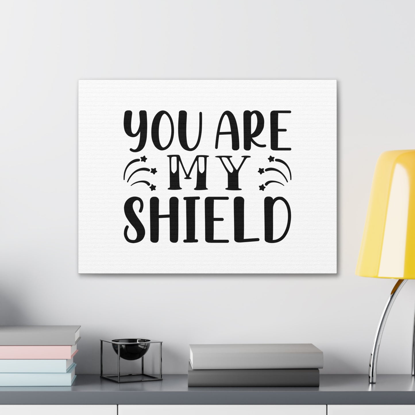 You Are My Shield Psalm 28:7 Christian Wall Art Bible Verse Print Ready to Hang