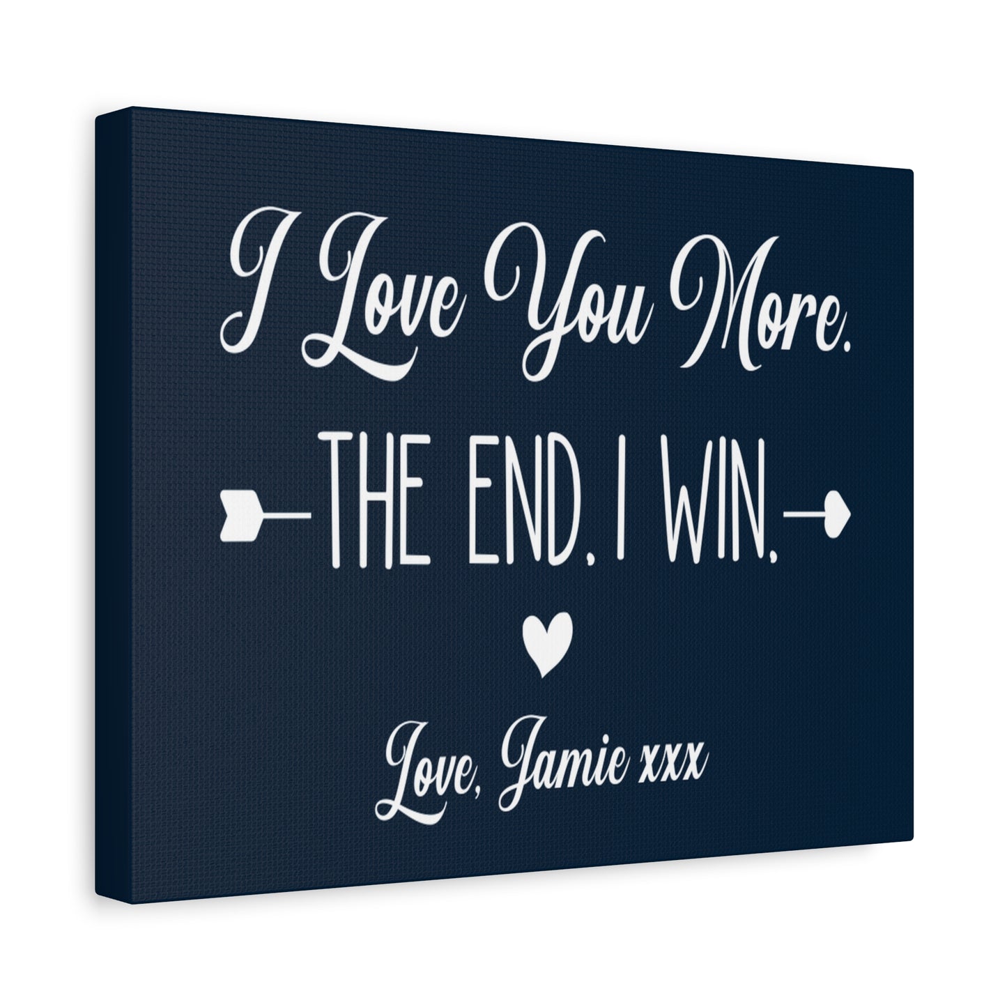 Love You More Canvas Wall Art - Heartfelt Gift for Couples