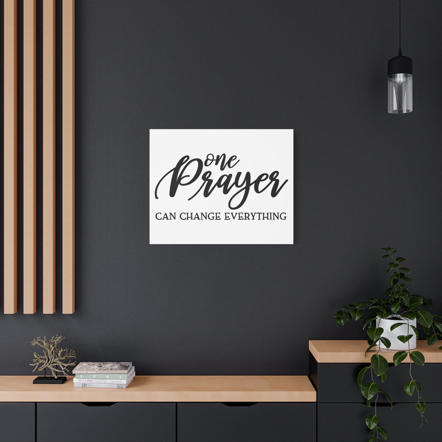 Scripture Canvas One Prayer Psalm 9:9-10 Christian Wall Art Print Ready to Hang