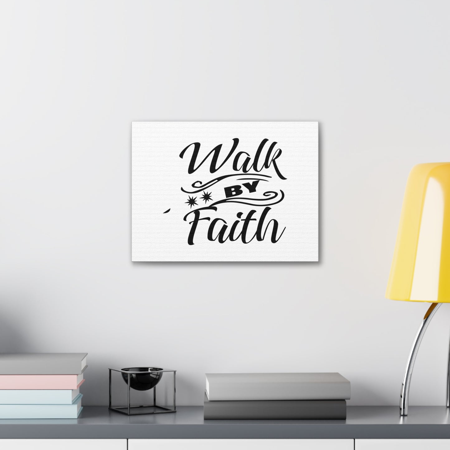 Walk By Faith 2 Corinthians 5:7 Two Star Christian Wall Art Bible Verse Print Ready to Hang