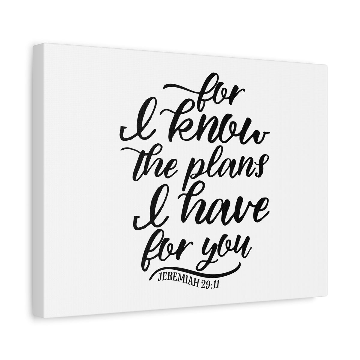 Scripture Canvas The Plans I Have For You Jeremiah 29:11 Christian Wall Art Bible Verse Print Ready to Hang