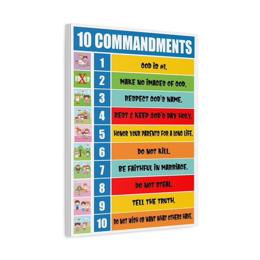 10 Commandments Christian Home Decor Scripture Art