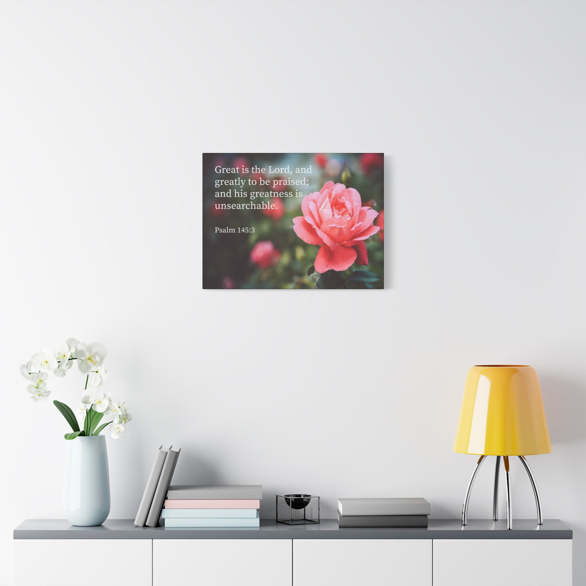 Scripture Canvas Greart is The Lord Psalm 56:3 Christian Wall Art Bible Verse Print Ready to Hang