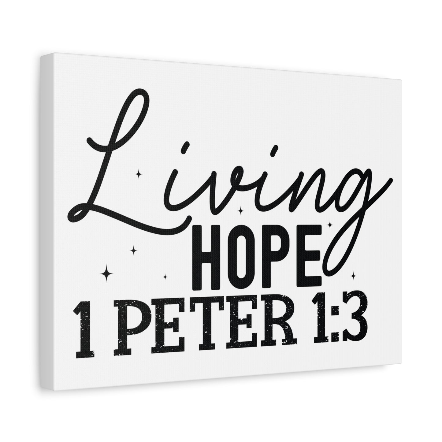 Scripture Walls 1 Peter 1:3 Our Living Hope Bible Verse Canvas Christian Wall Art Ready to Hang Unframed