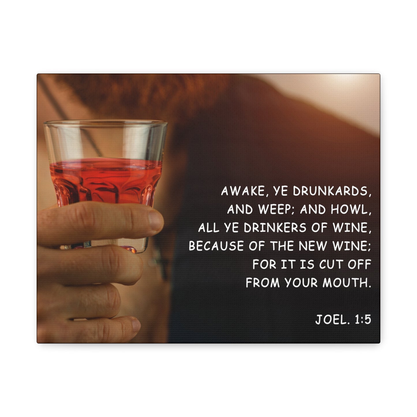 The New Wine Joel 1:5 Bible Verse Canvas Christian Wall Art Ready to Hang