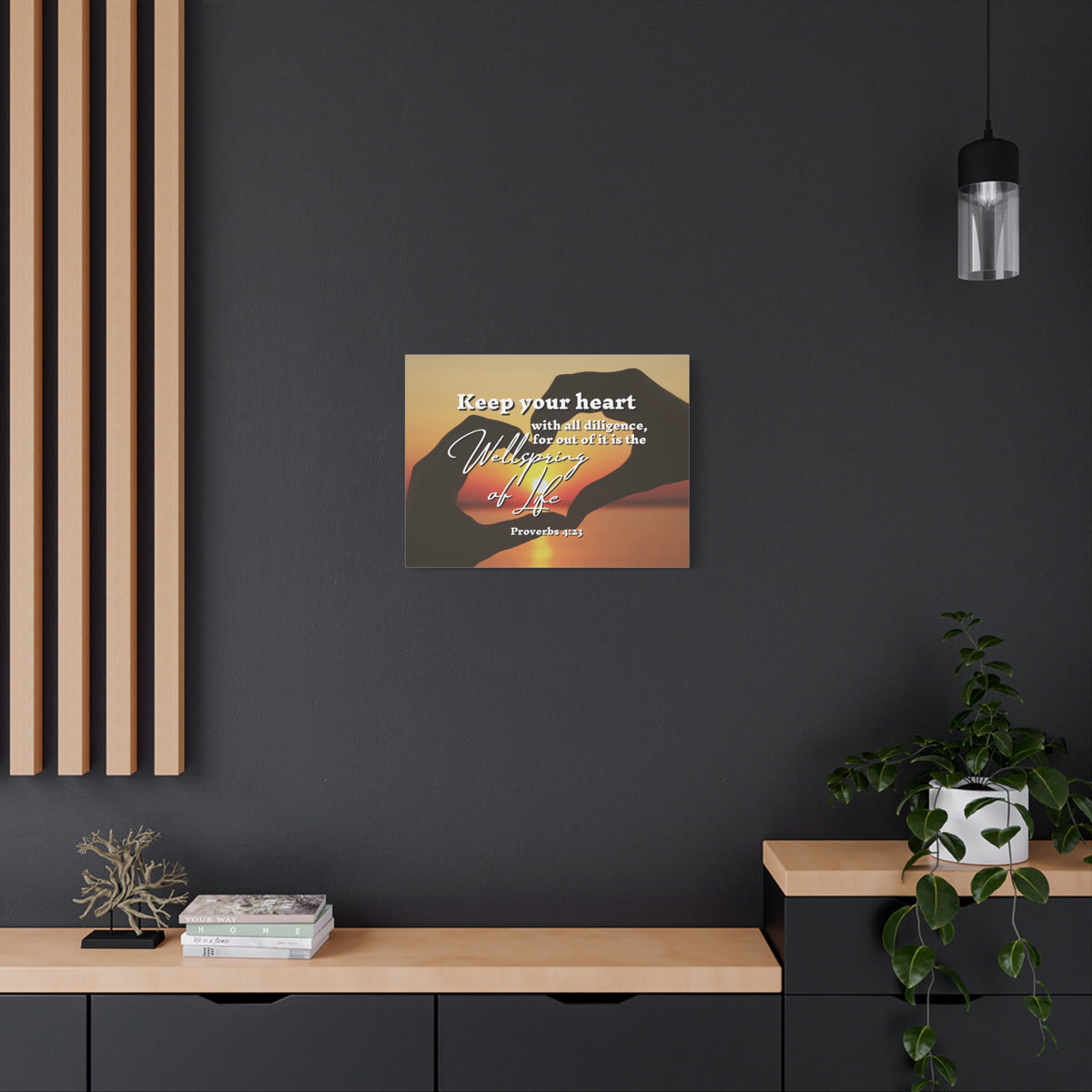 Scripture Canvas Issues Of Life Proverbs 4:23 Christian Wall Art Bible Verse Print Ready to Hang