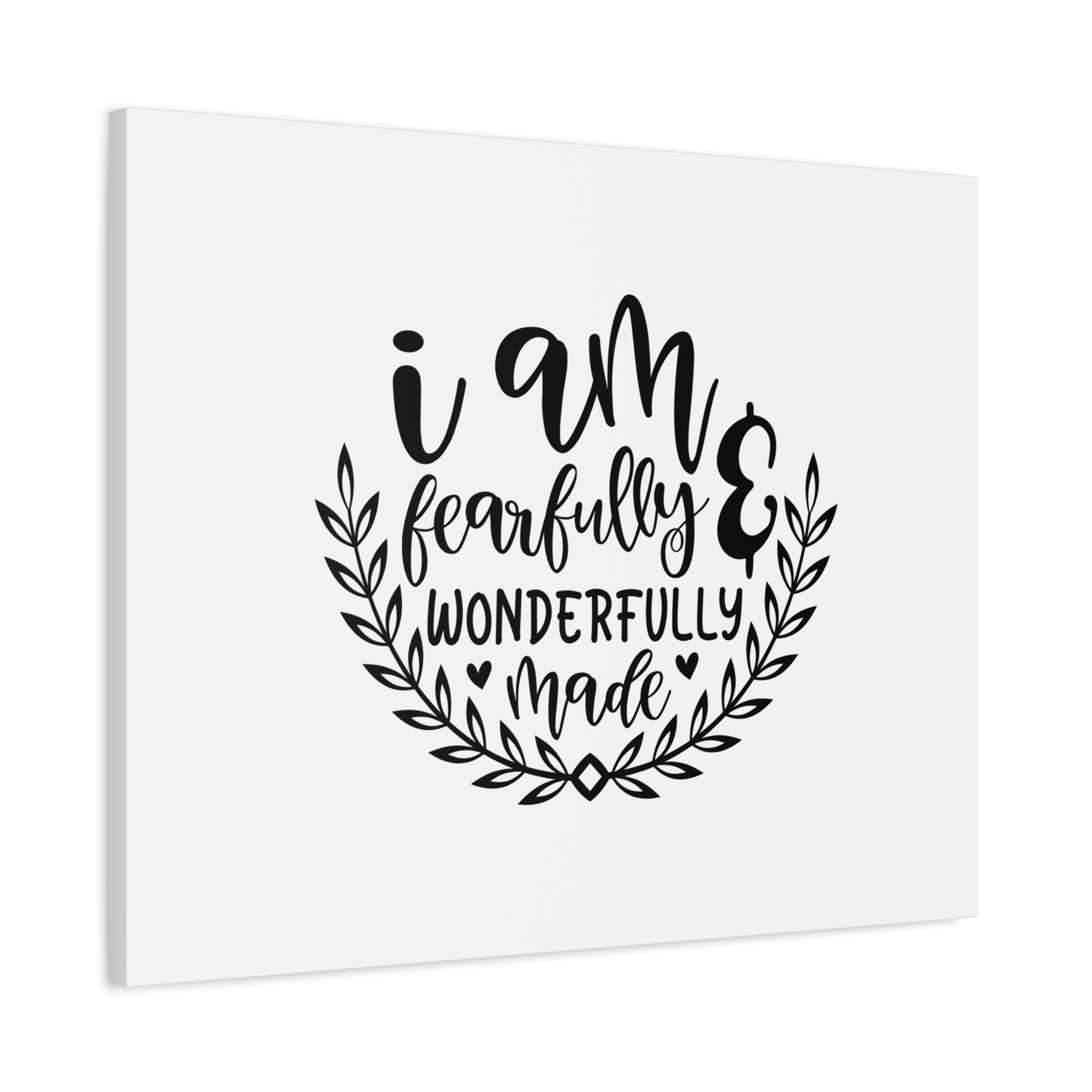 Scripture Canvas I Am Fearfully Wonderfully Made Psalm 139:14 Christian Wall Art Bible Verse Print Ready to Hang