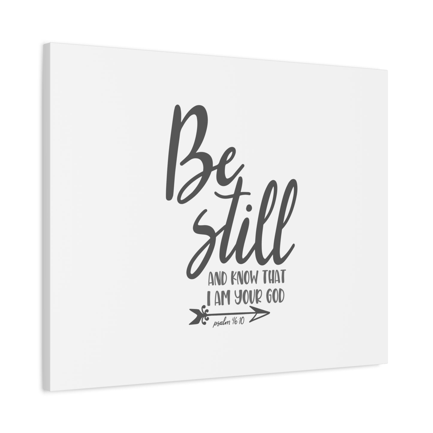 Scripture Canvas Know That I Am Your God Psalm 46:10 Christian Wall Art Bible Verse Print Ready to Hang
