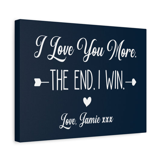 Love You More Canvas Wall Art - Heartfelt Gift for Couples