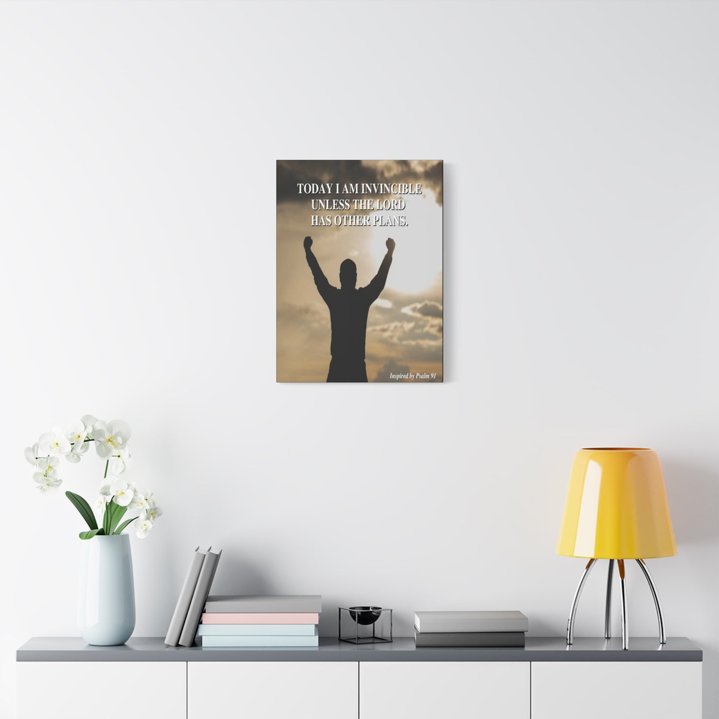 Scripture Walls Today I Am Invincible Canvas Psalm 91 Bible Verse Canvas Christian Wall Art Ready to Hang