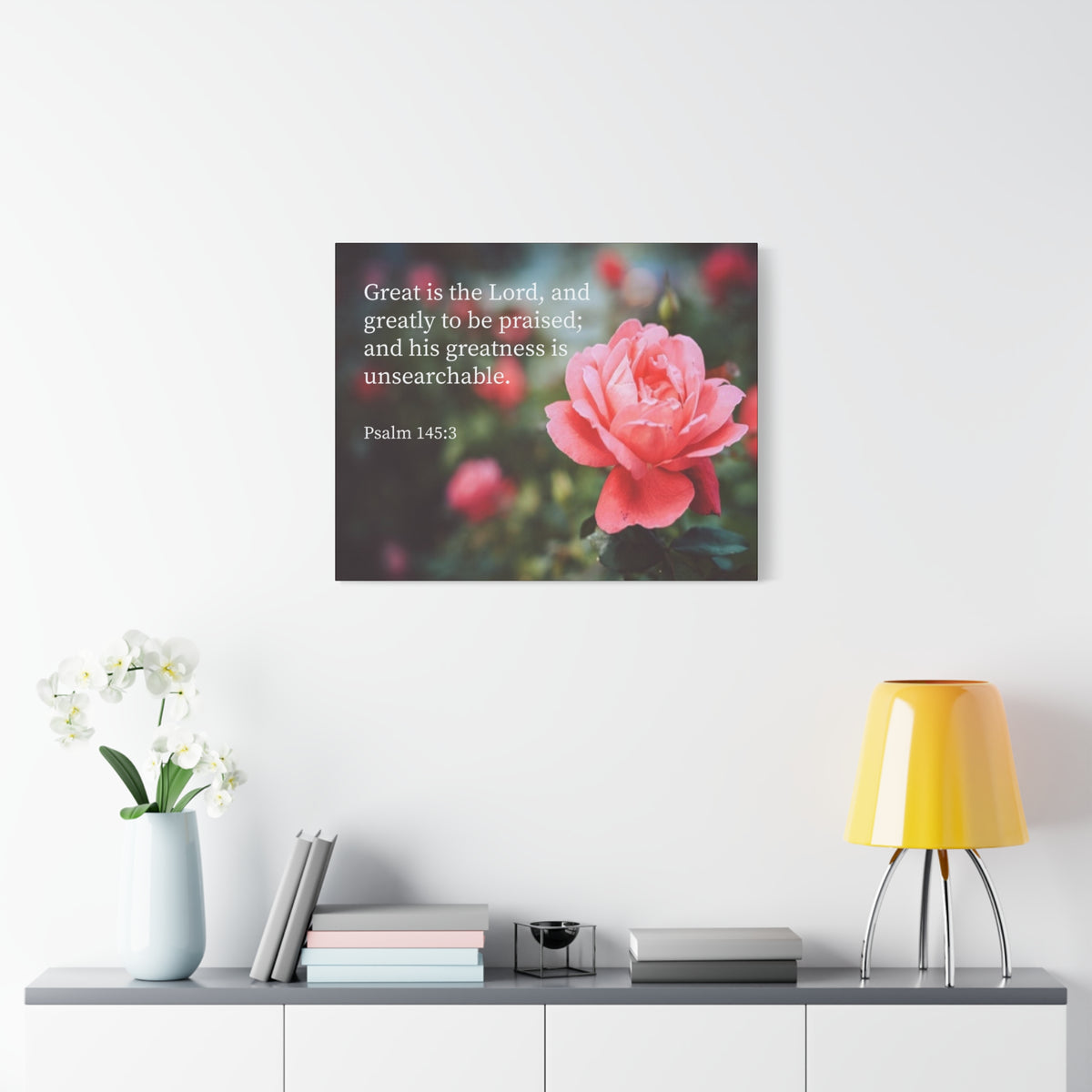 Scripture Canvas Greart is The Lord Psalm 56:3 Christian Wall Art Bible Verse Print Ready to Hang