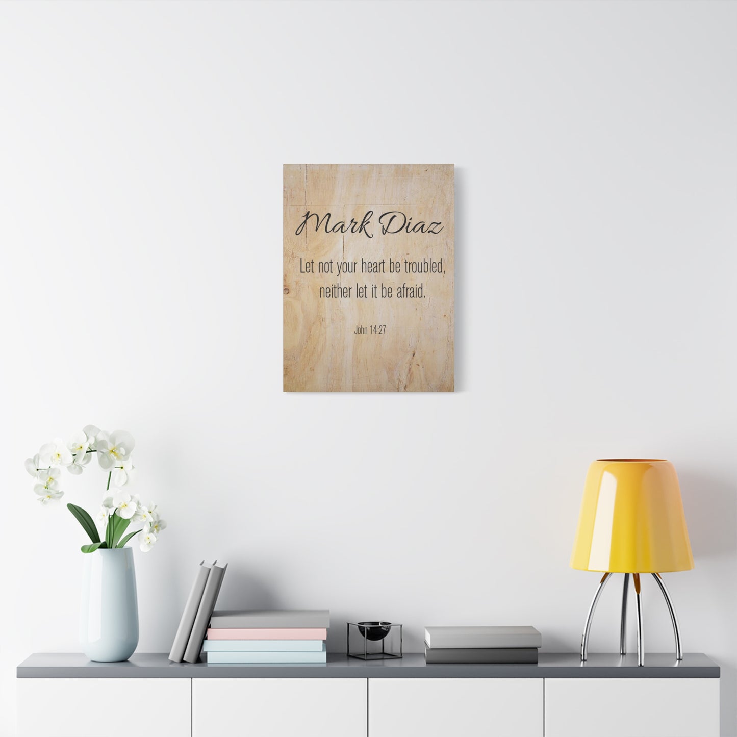 Scripture Walls Personalized No Fear No Trouble John 14:27 Bible Chapter Canvas Christian Wall Art Ready to Hang