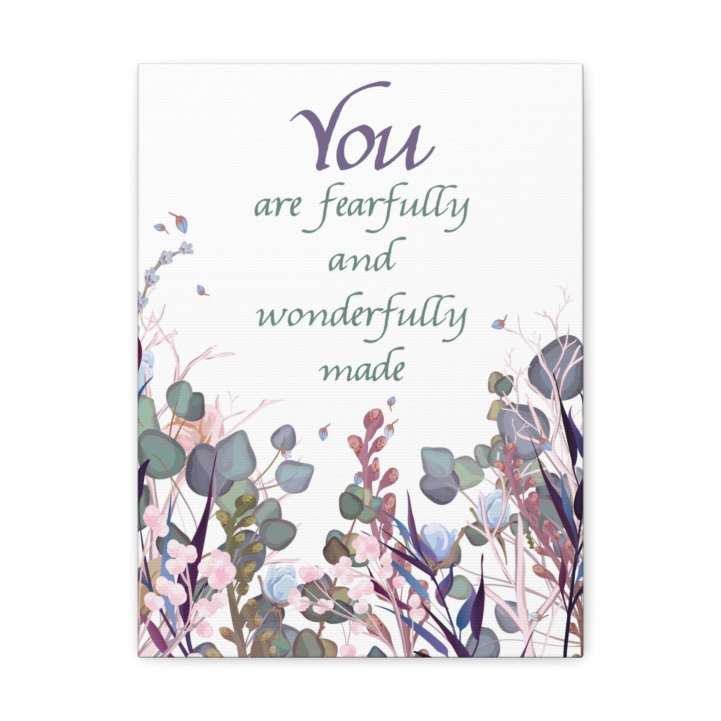 Wonderfully Made Psalm 139:14 Christian Wall Art Bible Verse Print Ready to Hang