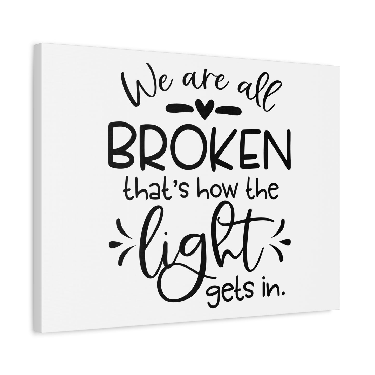 Scripture Canvas How The Light Gets In Psalm 51:17 Christian Wall Art Bible Verse Print Ready to Hang