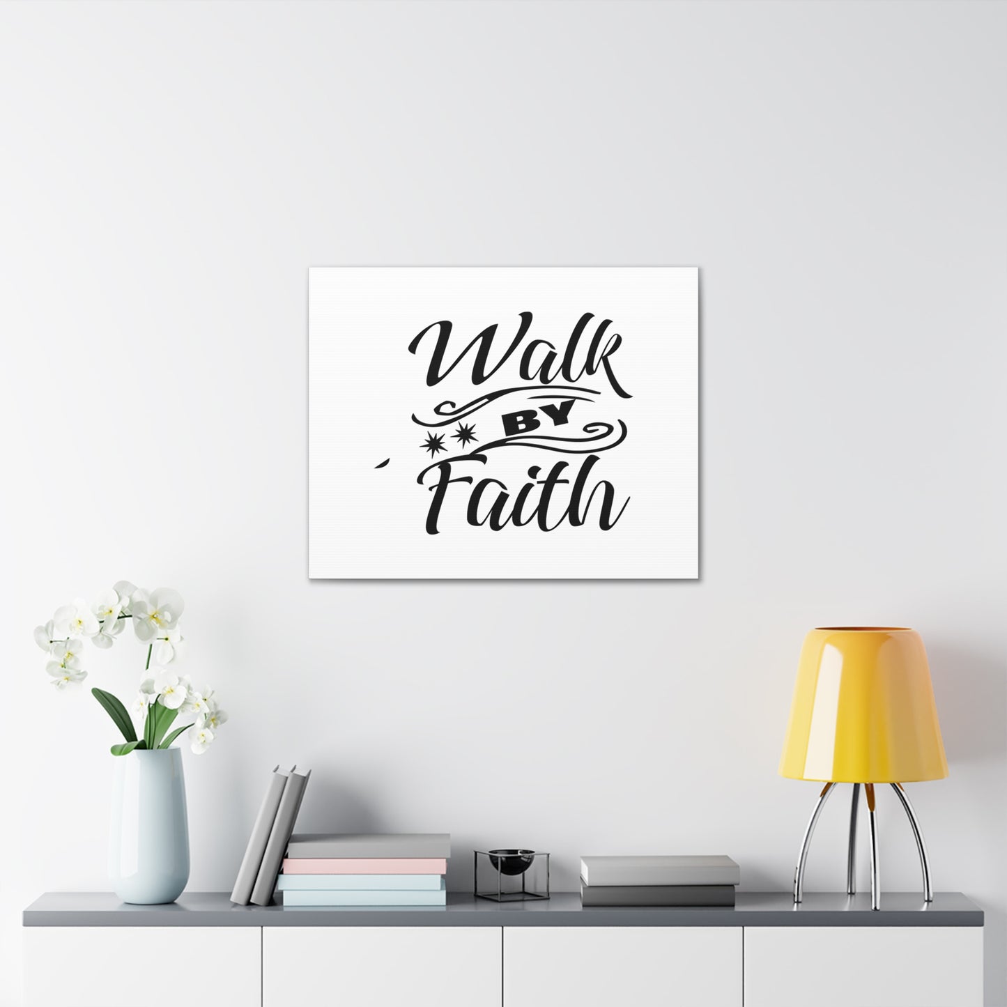 Walk By Faith 2 Corinthians 5:7 Two Star Christian Wall Art Bible Verse Print Ready to Hang