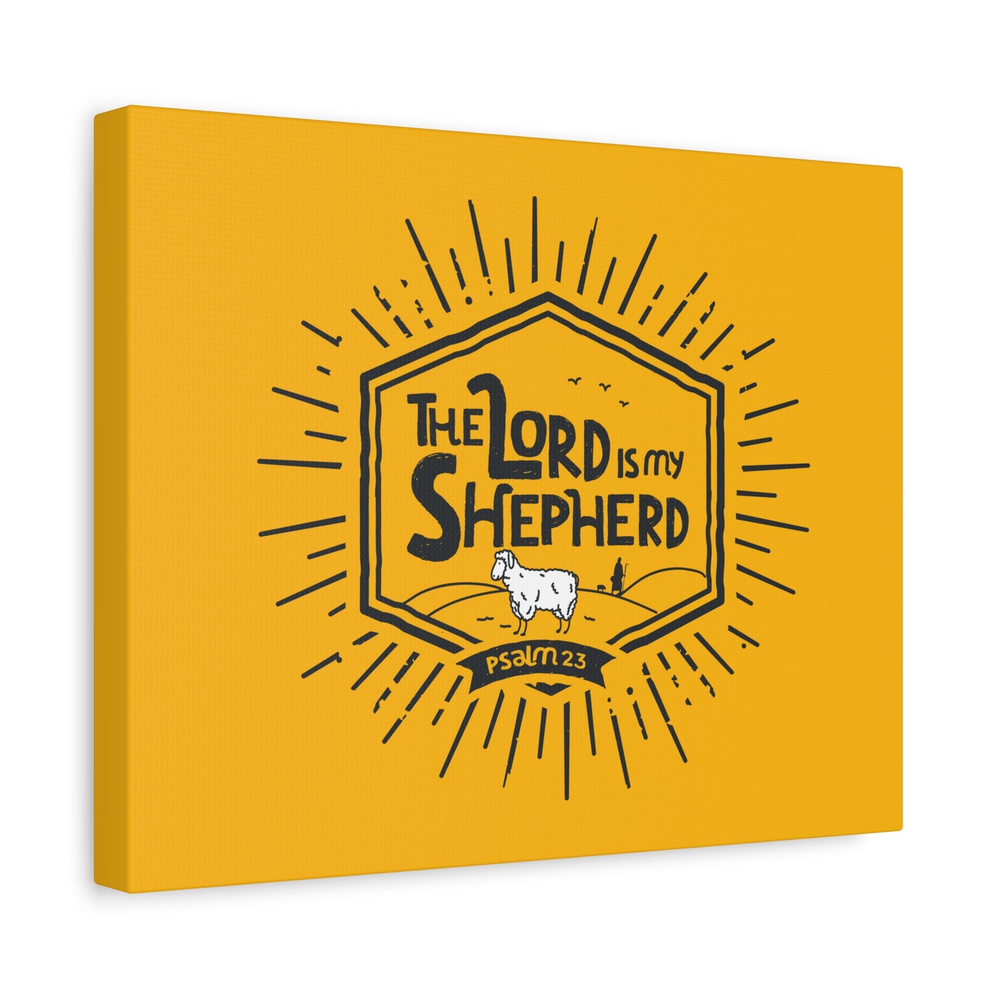 Scripture Canvas The Lord Is My Shepherd Psalm 23 Christian Wall Art Bible Verse Print Ready to Hang