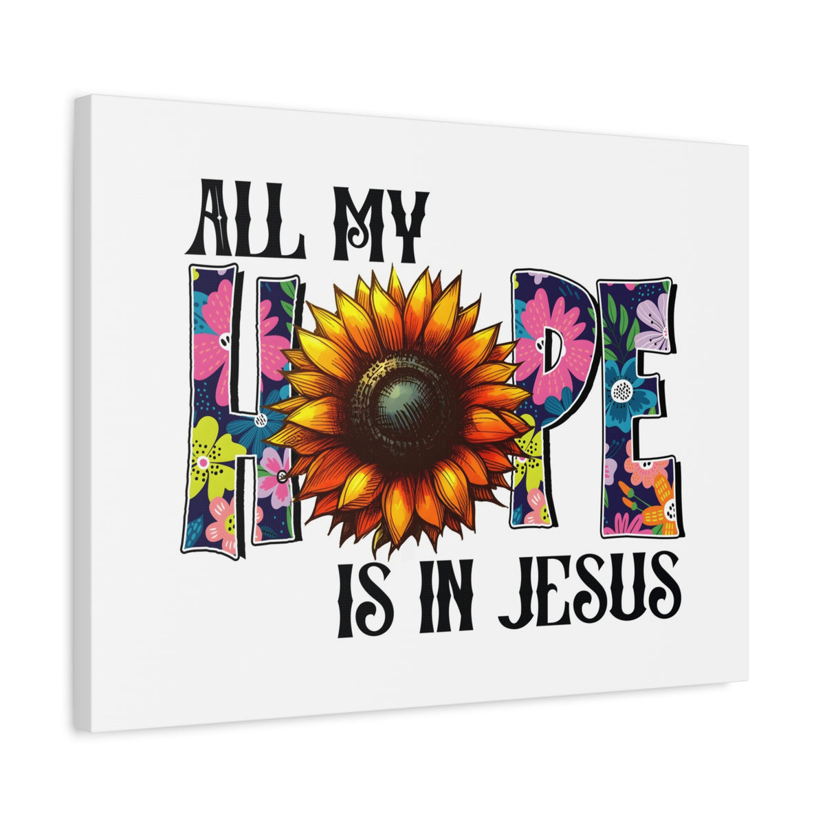 Scripture Walls My Hope is Jesus Bible Verse Canvas Christian Wall Art Ready to Hang Unframed
