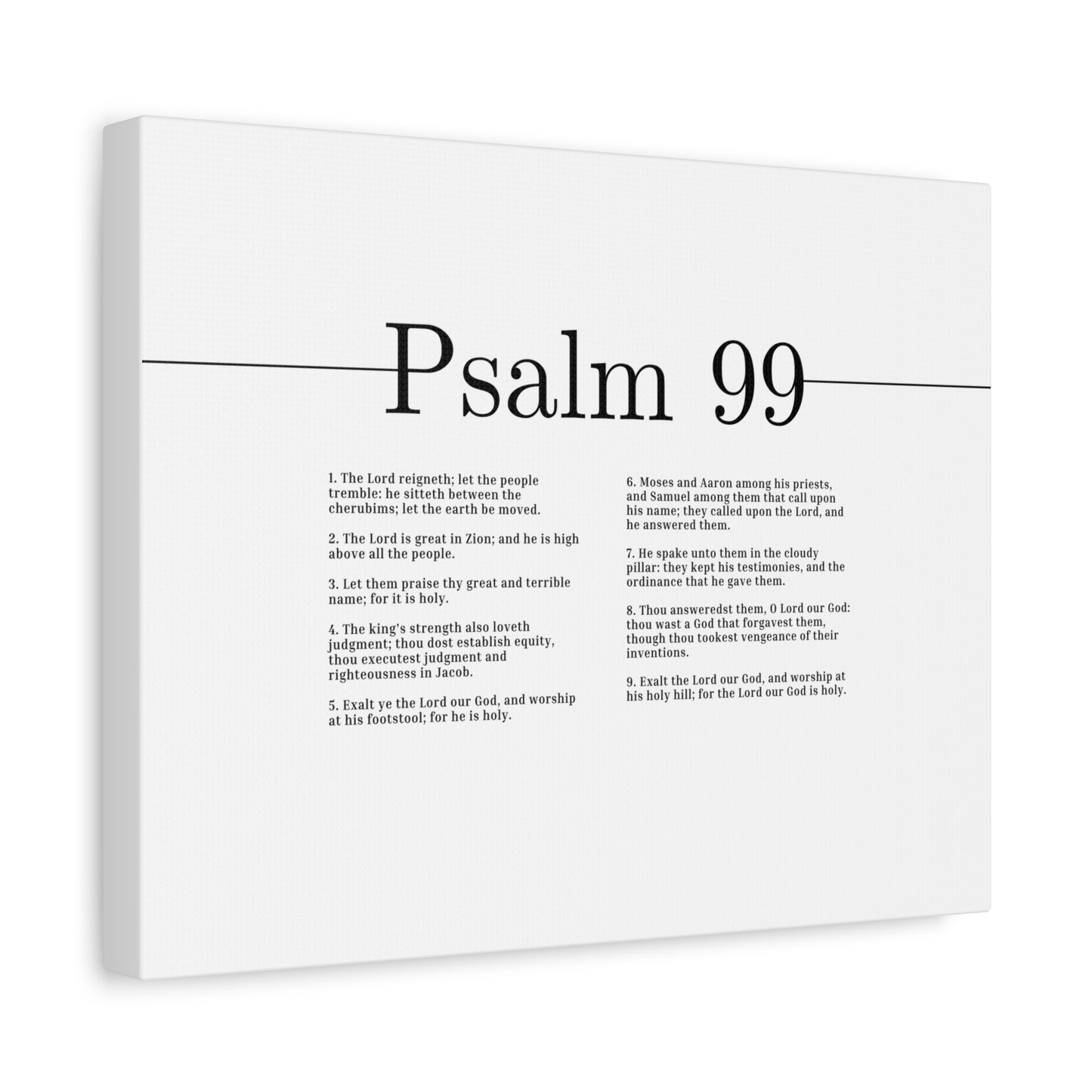 Scripture Canvas For The Lord Our God Is Holy Psalm 99 Christian Wall Art Bible Verse Print Ready to Hang