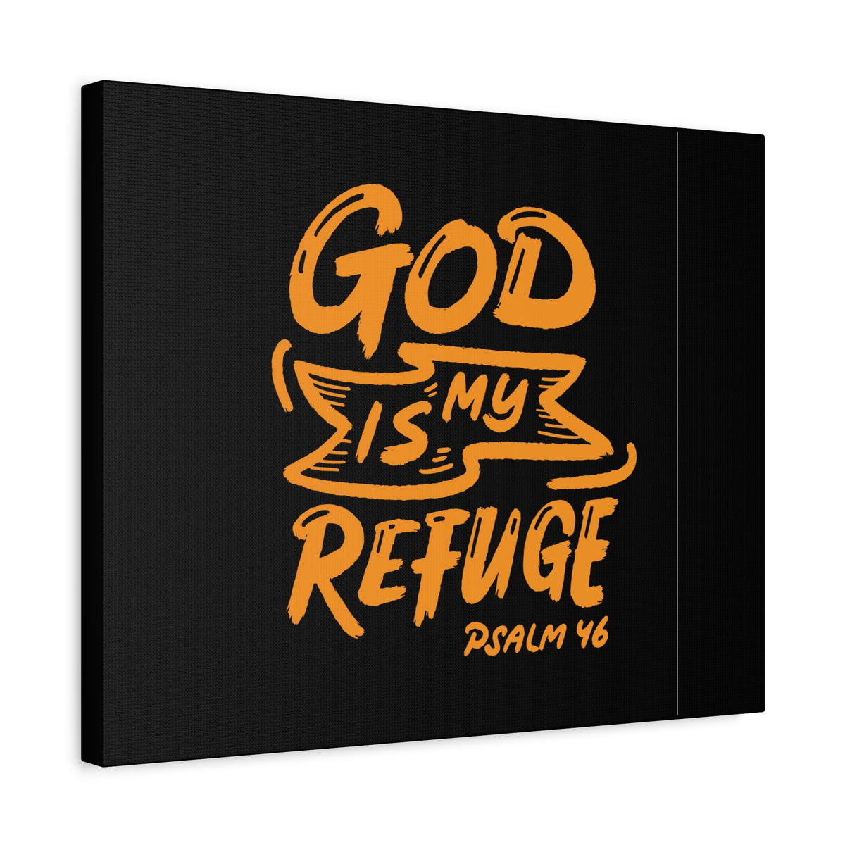 Scripture Canvas My Refuge Psalm 46 Christian Wall Art Bible Verse Print Ready to Hang