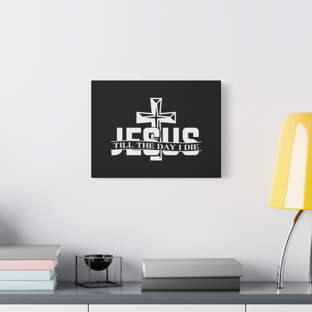 Scripture Canvas Jesus Till The Day I Die 2 Corinthians 5:8 Christian Wall Art Bible Verse Print Ready to Hang
