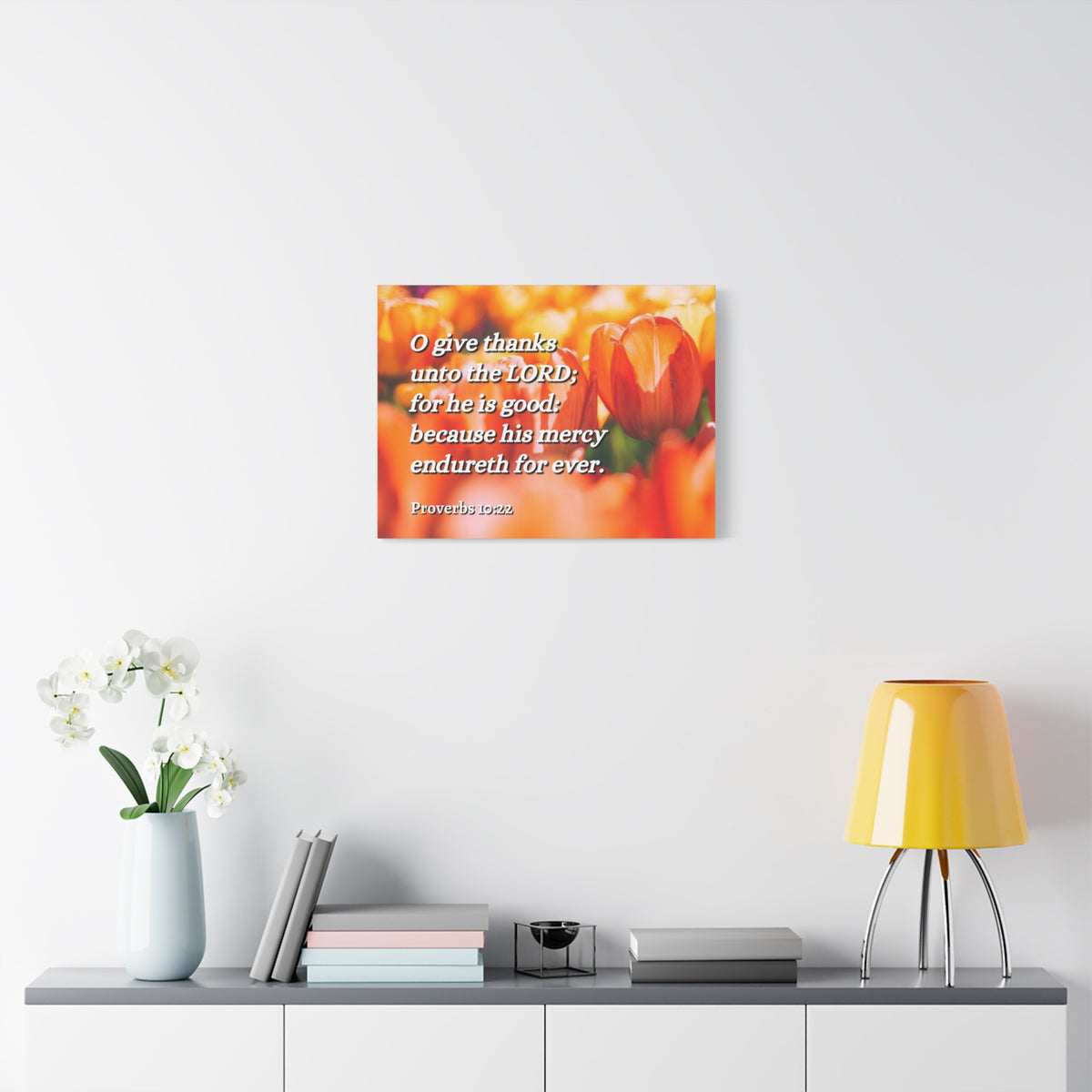 Scripture Canvas The Blessing Proverbs 10:22 Christian Wall Art Bible Verse Print Ready to Hang
