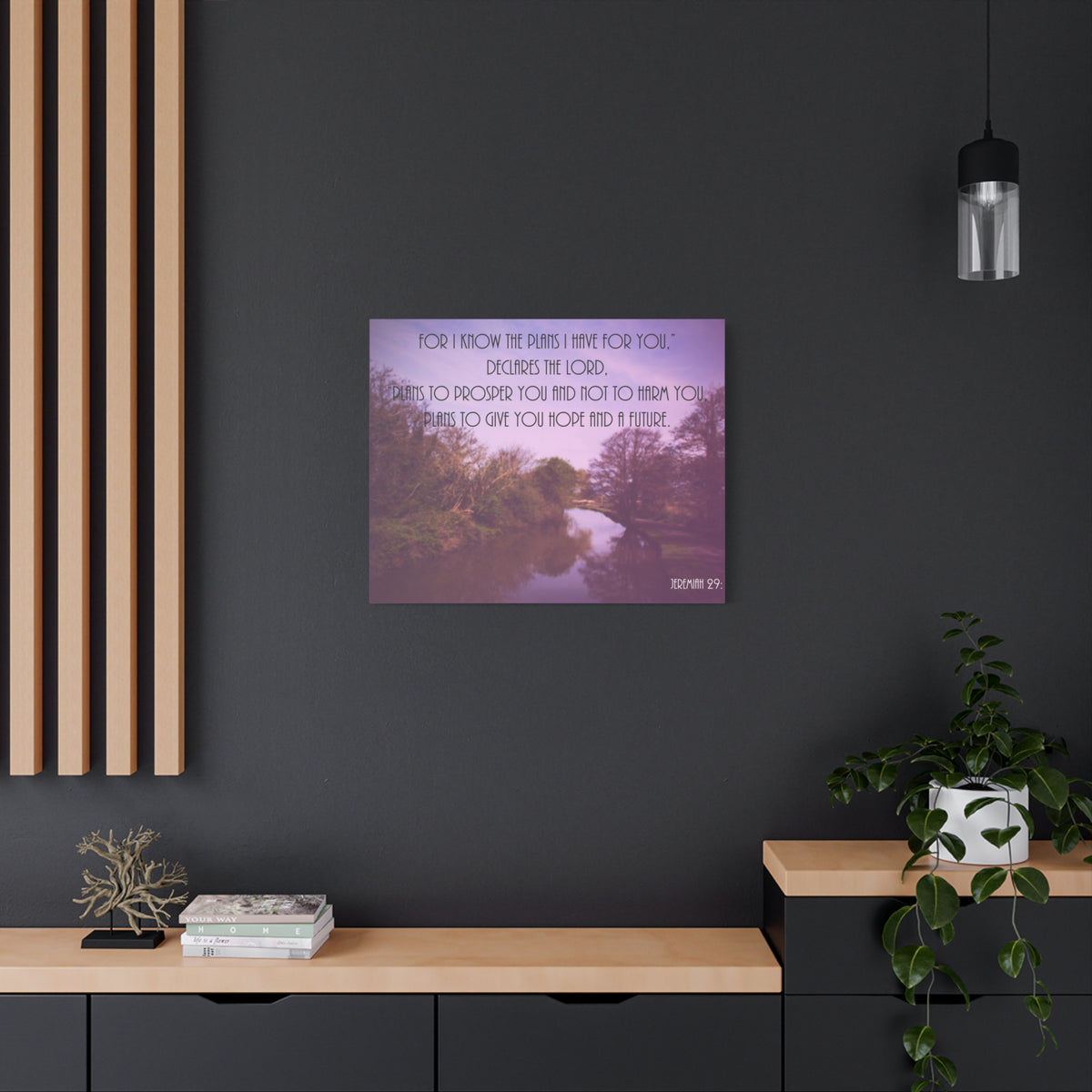 Scripture Canvas Declares The Lord Jeremiah 29:11 Christian Wall Art Bible Verse Print Ready to Hang