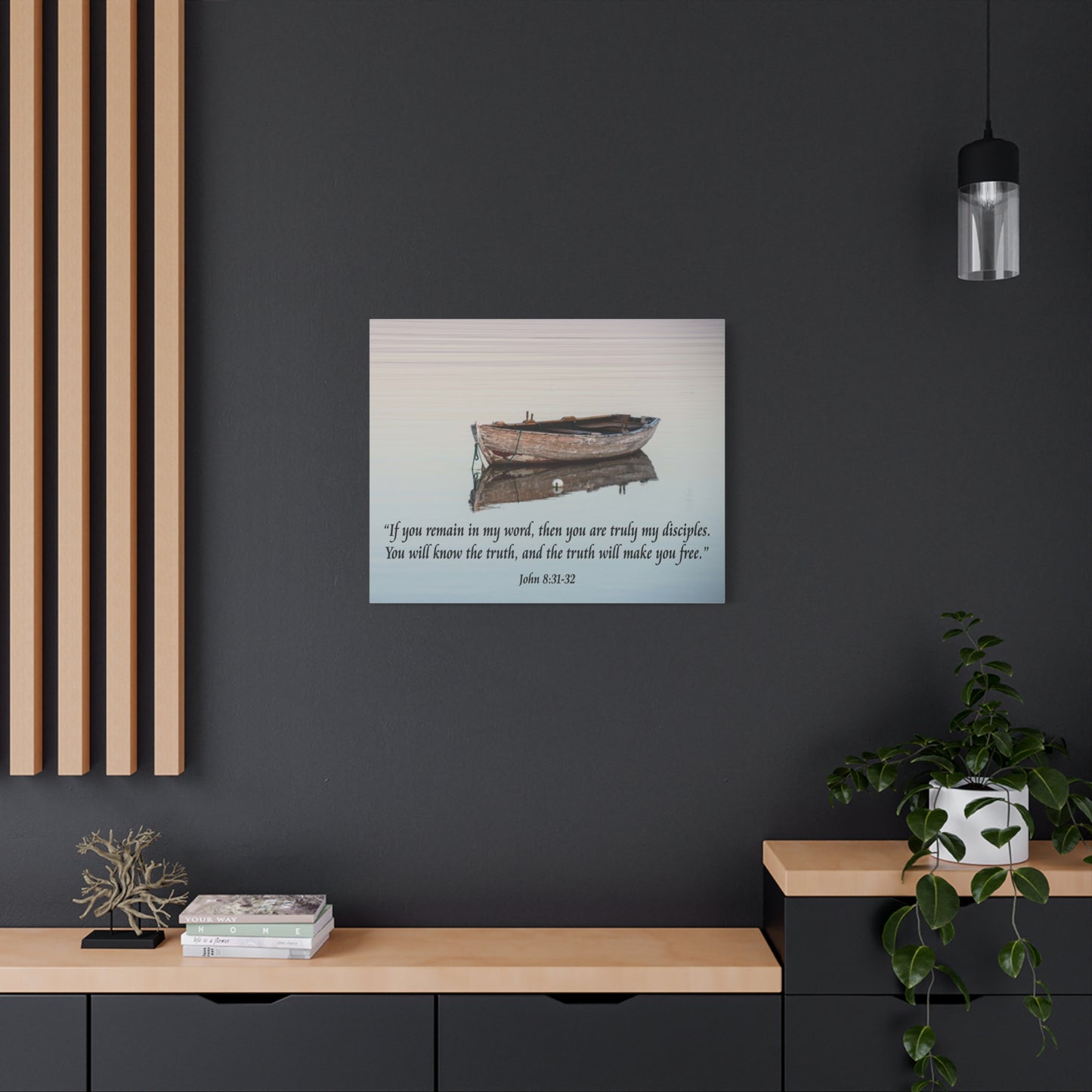 Scripture Walls John 8:31-32 Truth Will Make You Free Bible Verse Canvas Christian Wall Art Ready to Hang Unframed