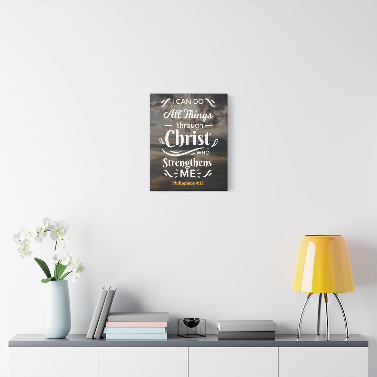 Scripture Canvas I Can Do Philippians 4:13 Christian Wall Art Bible Verse Print Ready to Hang