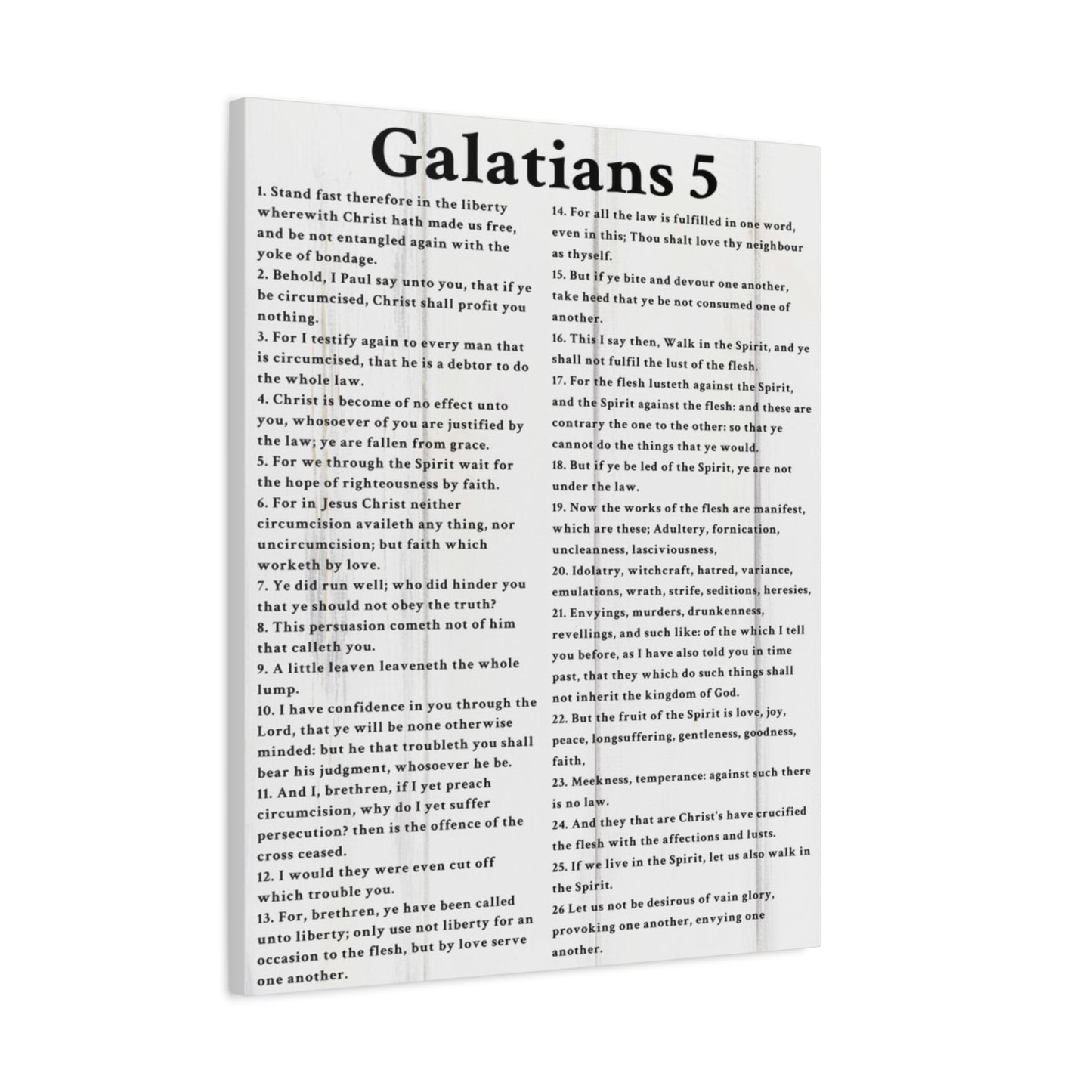 Scripture Walls Galatians 5 Fruit of the Spirit White Bible Verse Canvas Christian Wall Art Ready to Hang Unframed