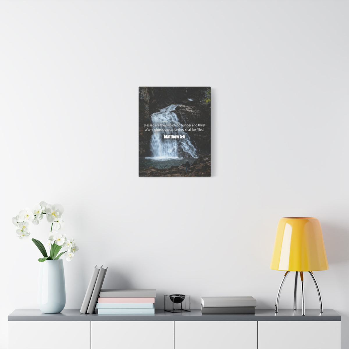 Scripture Canvas After Righeousness Matthew 5:6Christian Wall Art Bible Verse Print Ready to Hang