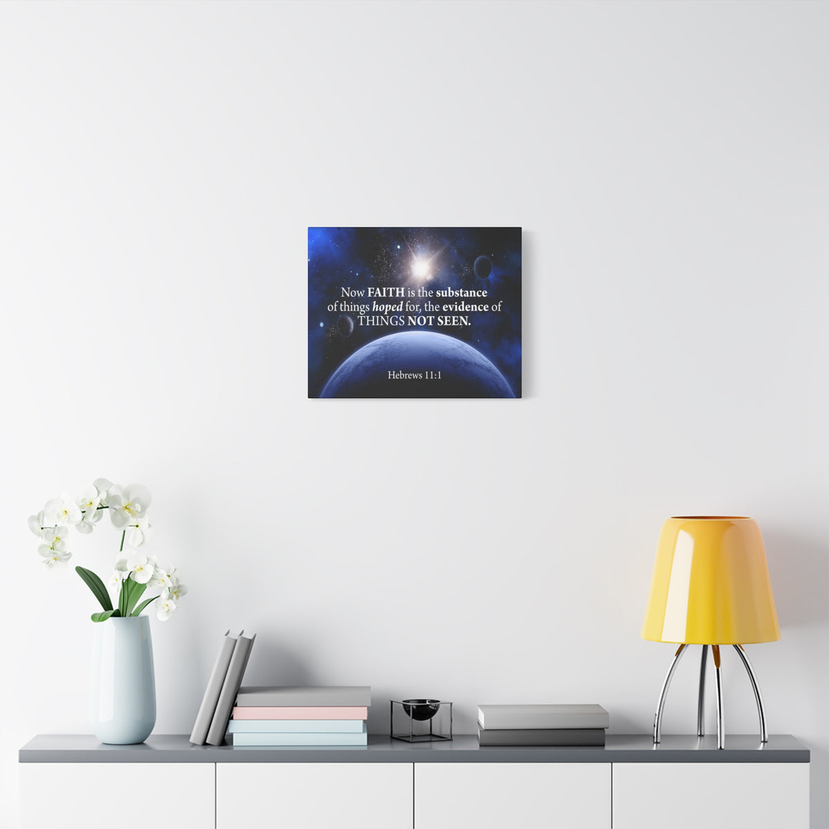 Scripture Canvas Things Not Seen Hebrews 11:1 Christian Wall Art Bible Verse Print Ready to Hang