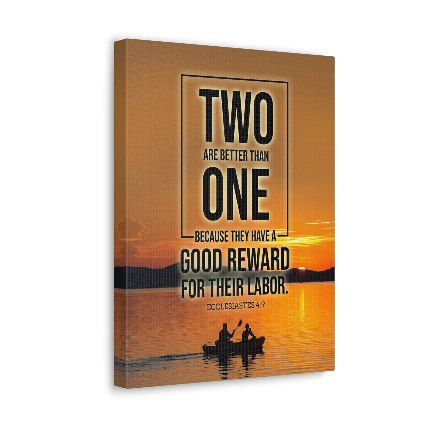 Two Are Better Than One Ecclesiastes 4:9 Christian Wall Art Bible Verse Print Ready to Hang