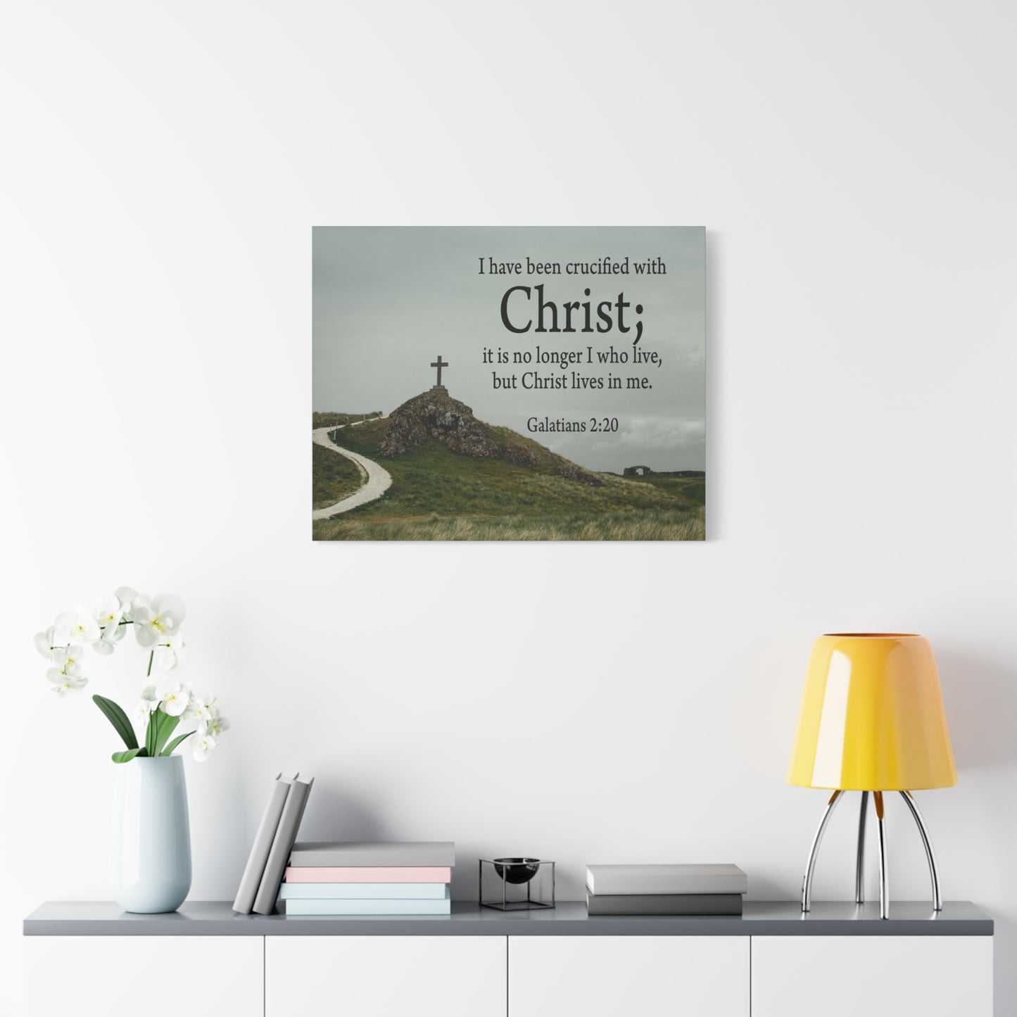 Scripture Walls Canvas No Longer I But Christ Galatians 2:20 Wall Art Christian Home Decor