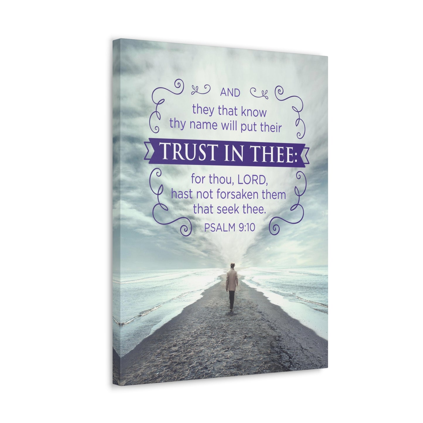 Trust In Thee Psalm 9:10 Christian Wall Art Bible Verse Print Ready to Hang