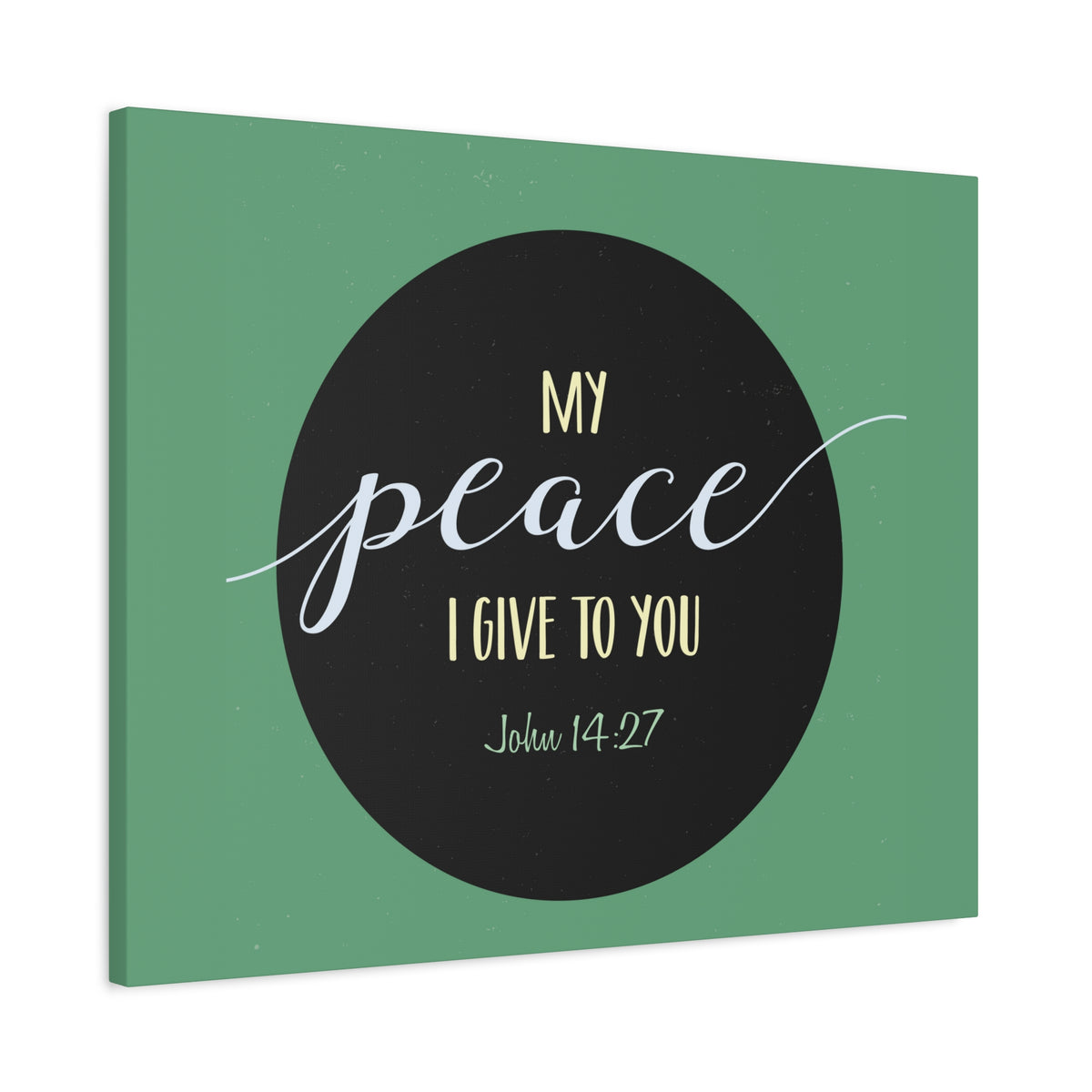 Scripture Canvas My Peace I Give To You John 14:27 Christian Wall Art Bible Verse Print Ready to Hang