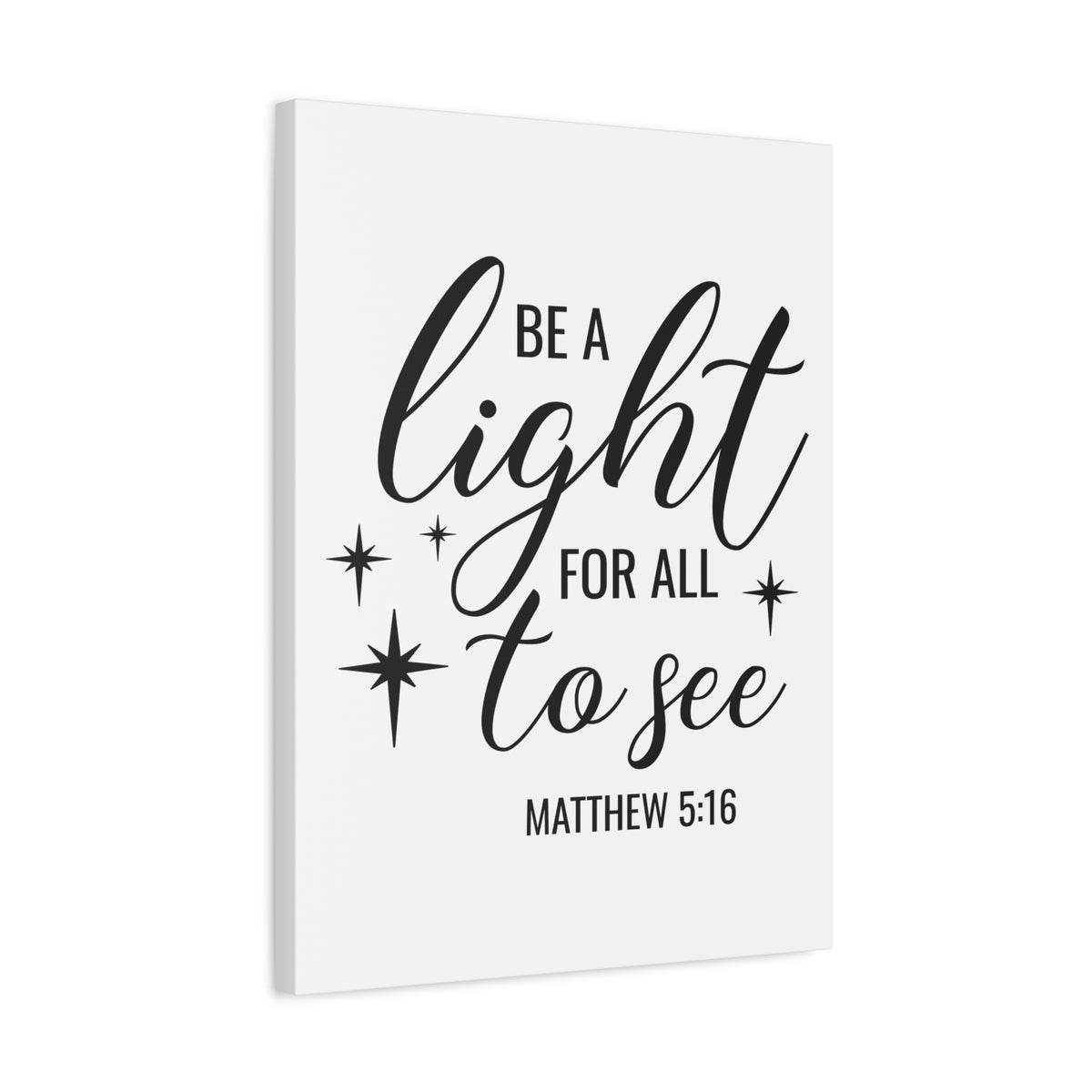 Scripture Canvas Be A Light Matthew 5:16 Christian Wall Art Bible Verse Print Ready to Hang