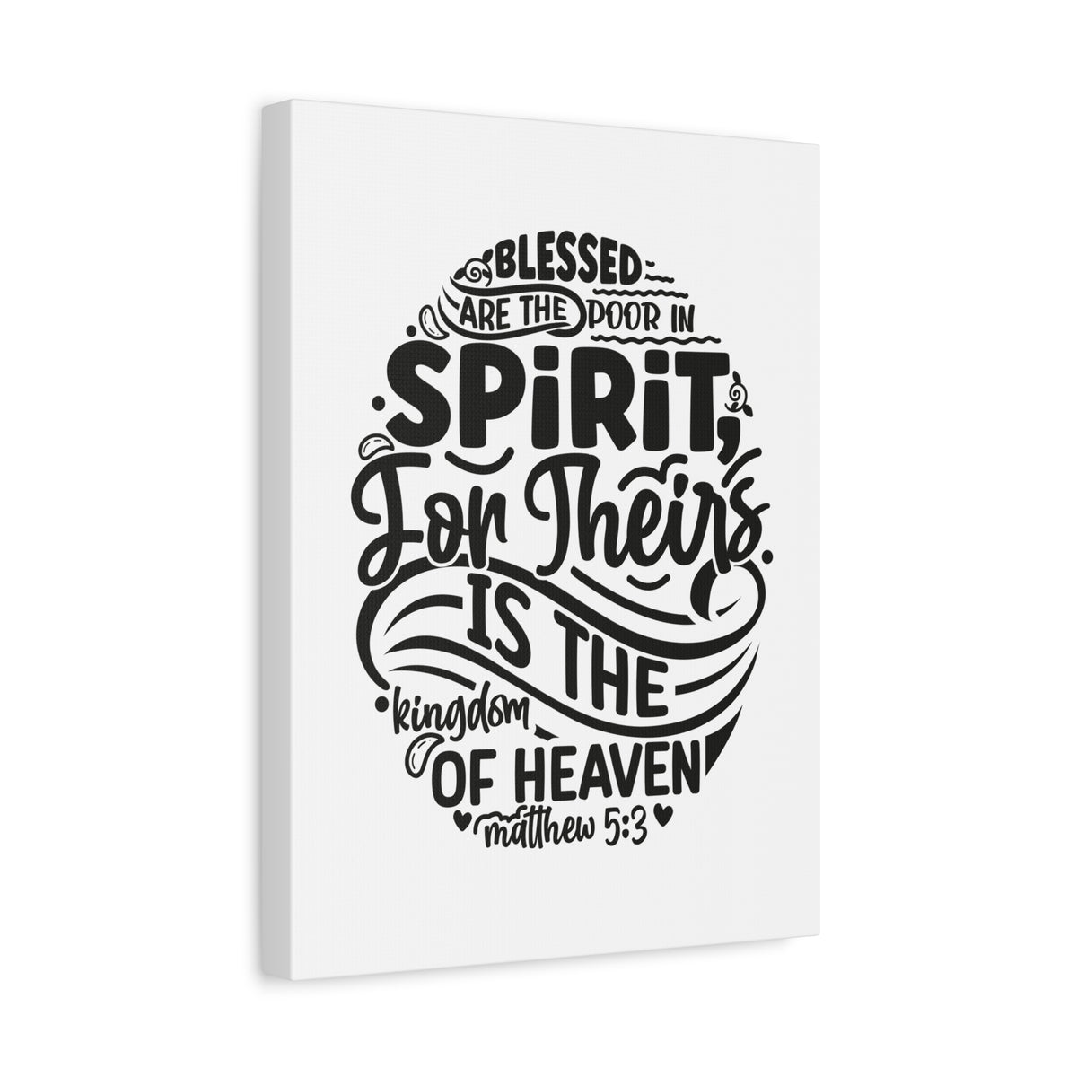 Scripture Walls Kingdom of Heaven Matthew 5:3 Bible Verse Canvas Christian Wall Art Ready to Hang Unframed