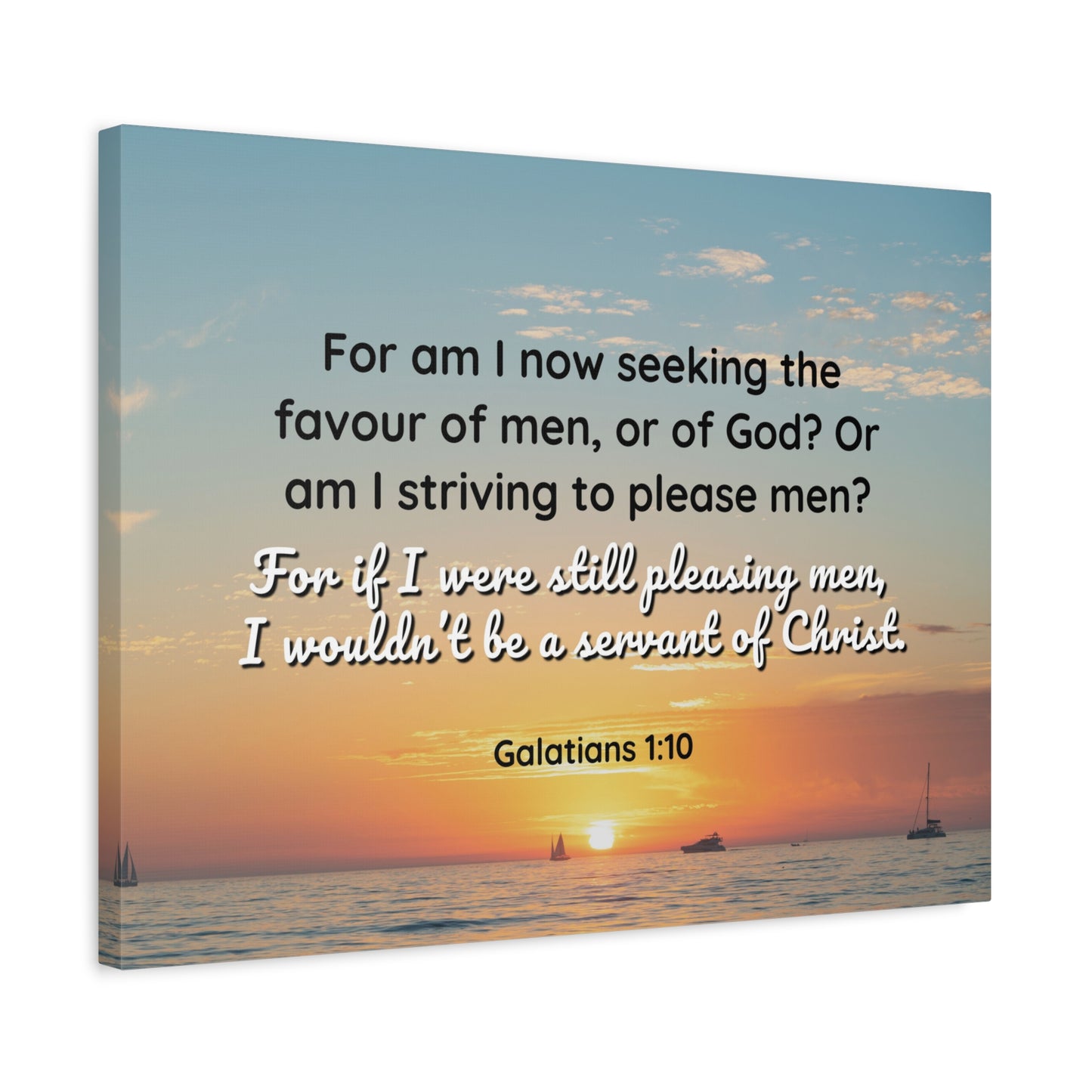 Scripture Canvas Servant Of Christ Galatians 1:10 Christian Wall Art Bible Verse Print Ready to Hang