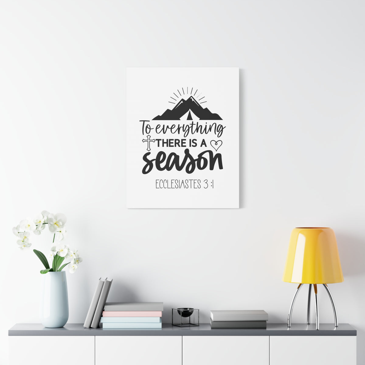 Scripture Walls To Eveything Ecclesiastes 3:1 Bible Verse Canvas Christian Wall Art Ready to Hang Unframed