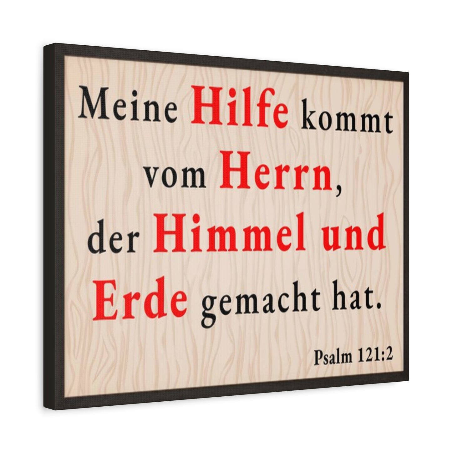 Scripture Walls Psalm 121:2 Help From God German Bible Verse Canvas Christian Wall Art Ready to Hang Unframed