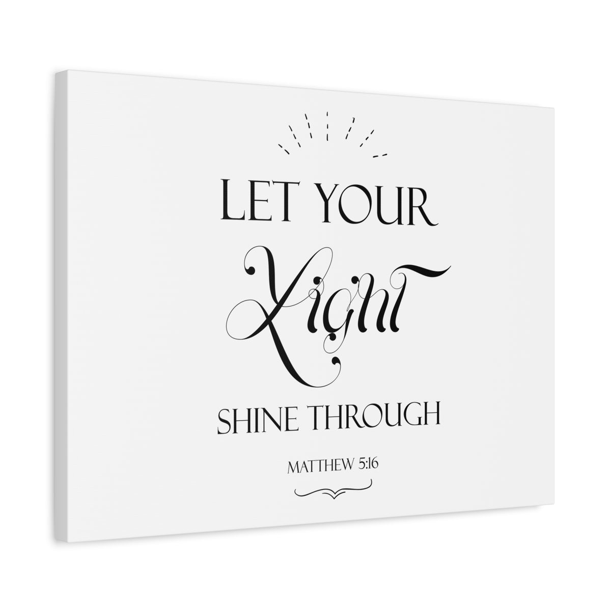 Scripture Canvas Light Shrine Through Matthew 5:16 Christian Wall Art Bible Verse Print Ready to Hang