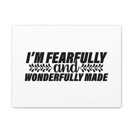 Wonderfully Made Psalm 139:14 White Christian Wall Art Bible Verse Print Ready to Hang