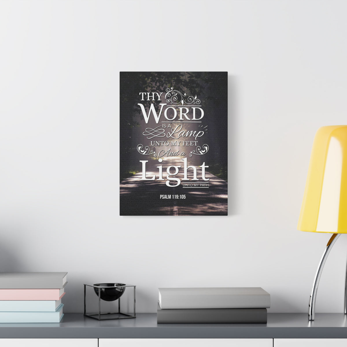 Bible Verse Canvas Thy Word is a Lamp Unto my Feet Psalm 119:105 Bible Verse Wall Art Scripture Art Faith Artwork Christian Home Decor