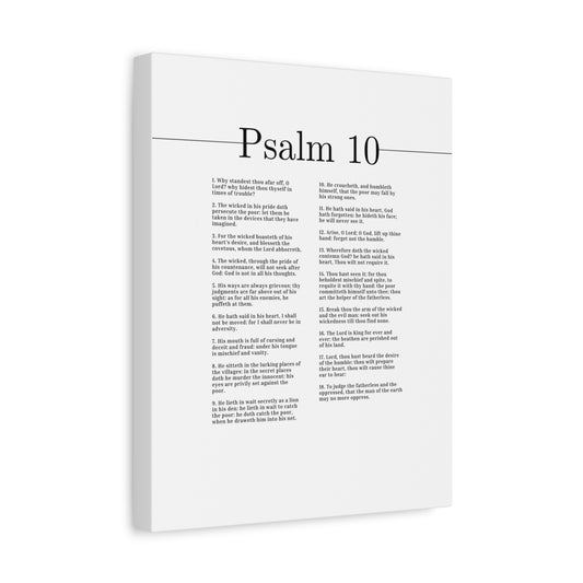 Scripture Canvas The Lord Is King Forever And Ever Psalm 10 Christian Wall Art Bible Verse Print Ready to Hang