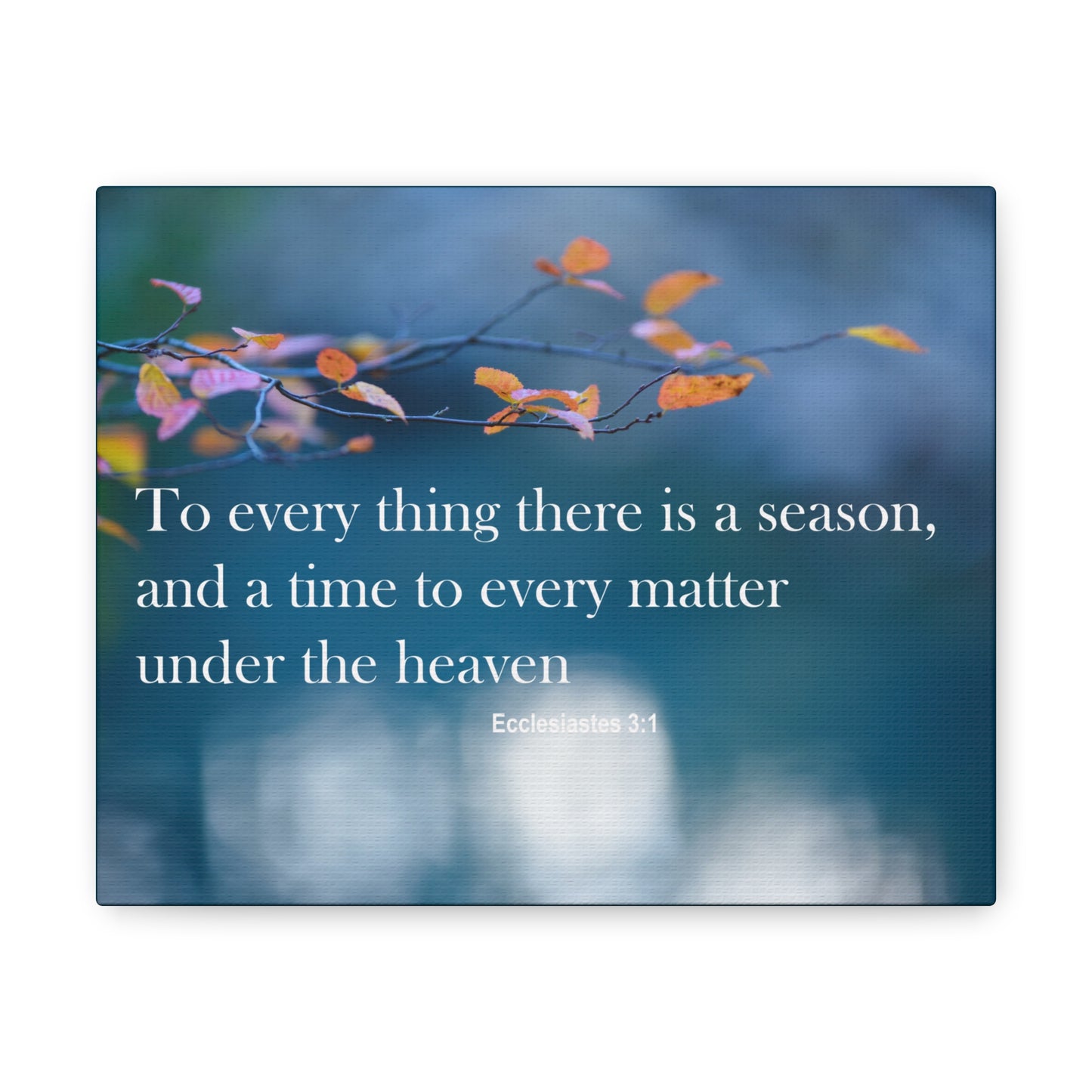 Under The Heaven Ecclesiastes 3:1 Bible Verse Canvas Christian Wall Art Ready to Hang