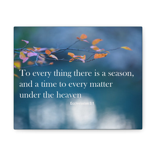 Under The Heaven Ecclesiastes 3:1 Bible Verse Canvas Christian Wall Art Ready to Hang