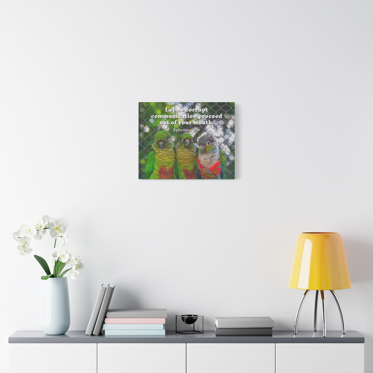 Scripture Canvas Minister Grace Ephesians 4:29 Christian Wall Art Bible Verse Print Ready to Hang