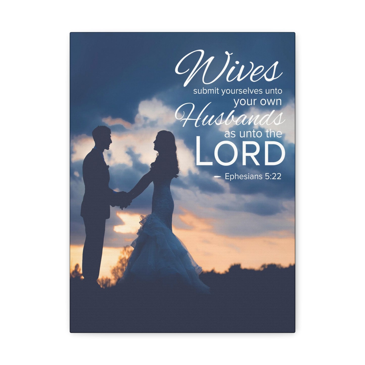 Wives Submit to Husband Ephesians 5:22 Christian Wall Art Bible Verse Print Ready to Hang