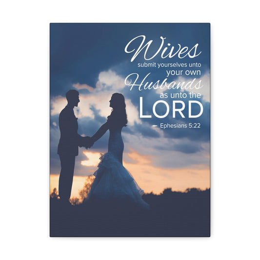 Wives Submit to Husband Ephesians 5:22 Christian Wall Art Bible Verse Print Ready to Hang